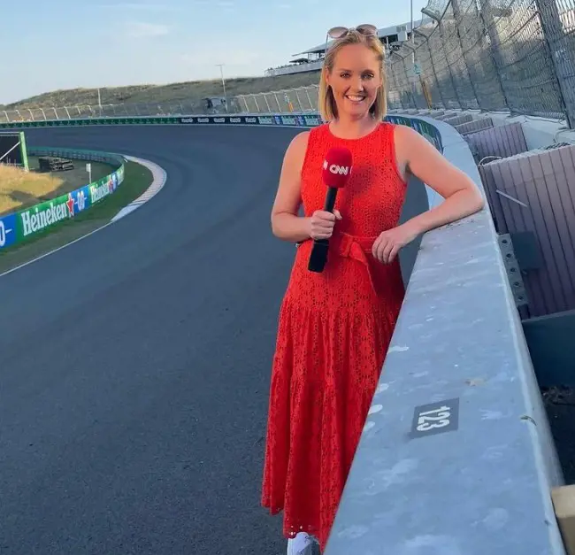 Amanda Davies at Zandvoort for the Dutch Grand Prix on 4 September 2022.