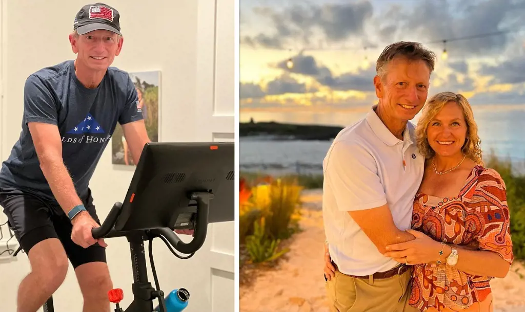 Brad (left photo) wearing Folds of Honor shirt during the 2021 Veterans Day.