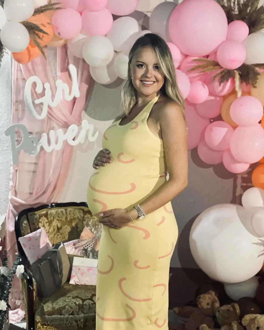 Natalija was ecstatic during her baby shower.