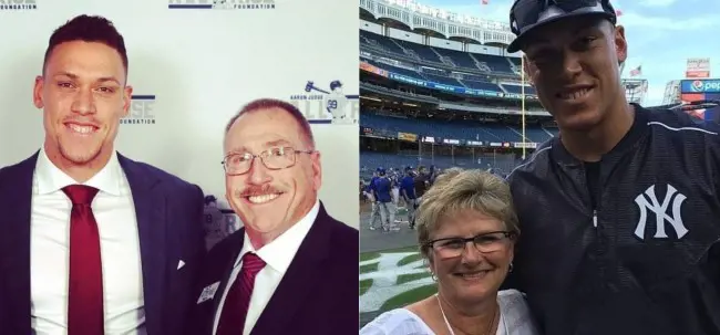 MLB star with his Dad (on the left) and mom (on the right).