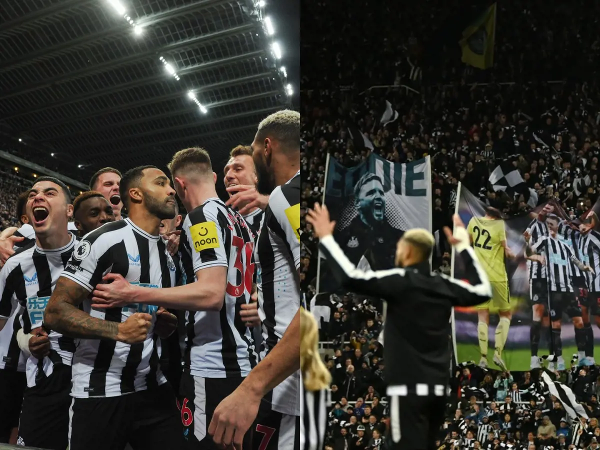 The fans go marching at St. James' Park home game.