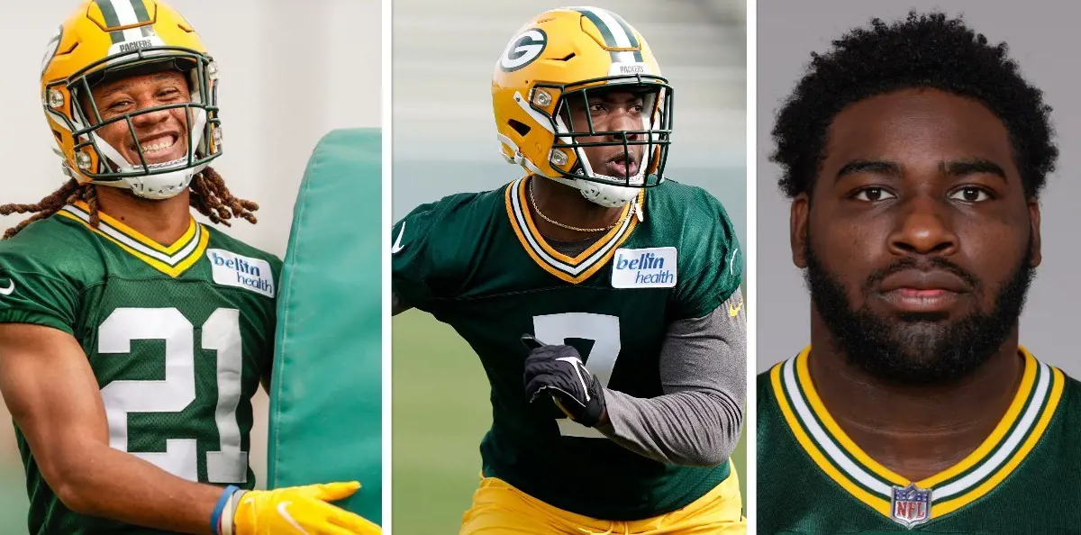 Stokes, Walker, and Wyatt are fellow UGA alumni turned Green Bay Packers teammates.