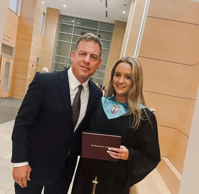 Troy with his youngest born Alexa on her graduation ceremony in May 2021.