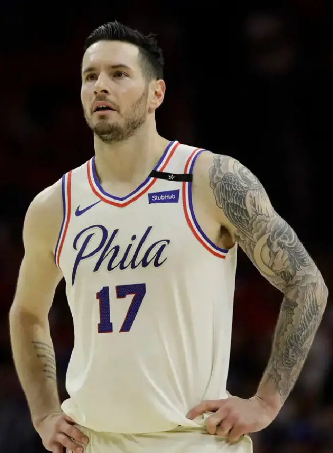 Redick while playing for the 76ers from 2017-19. (Photo by Matt Slocum)