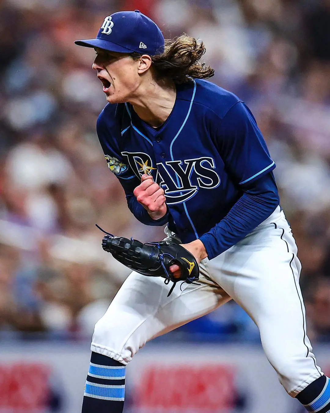 Rays pitcher Tyler Glasnow at the Tropicana Field on May 27, 2023.