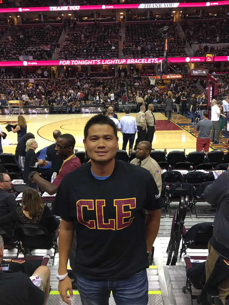 Chen attended the Cavaliers game during the 2016 NBA Finals.