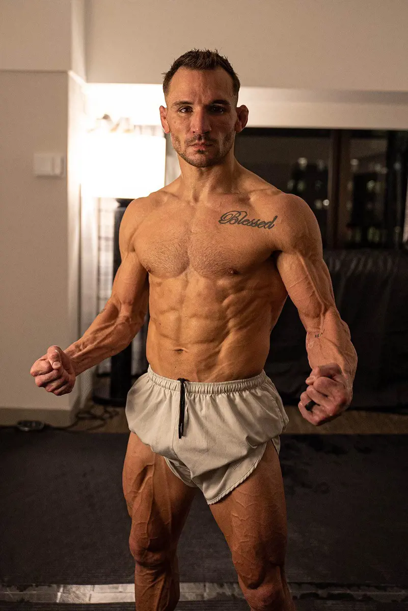 Michael Chandler showing his ripped physique