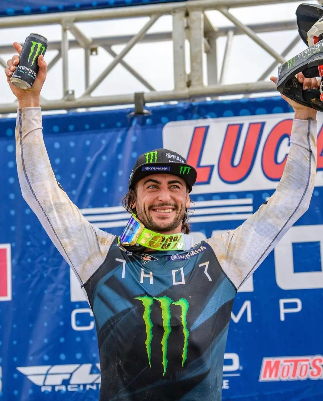 Ferrandis celebrating his win at the 2021 High Point Raceway in June 2021.