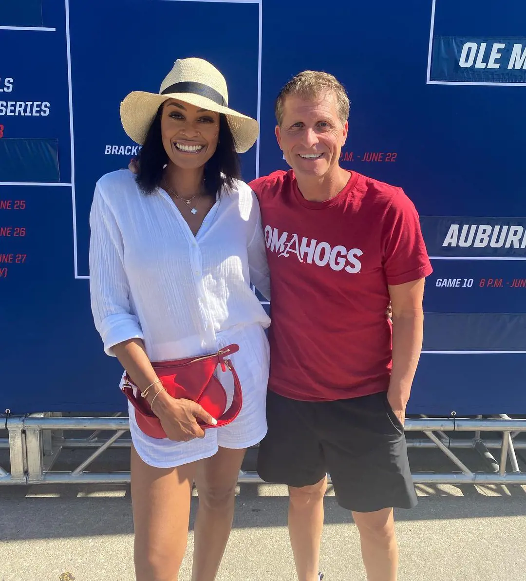 Eric and Danyelle attending game day at College World Series of Omaha, Inc. in June 2022.