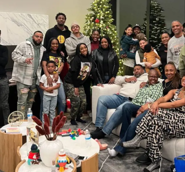 Jaren Jackson and Poole Household celebrating Christmas together.