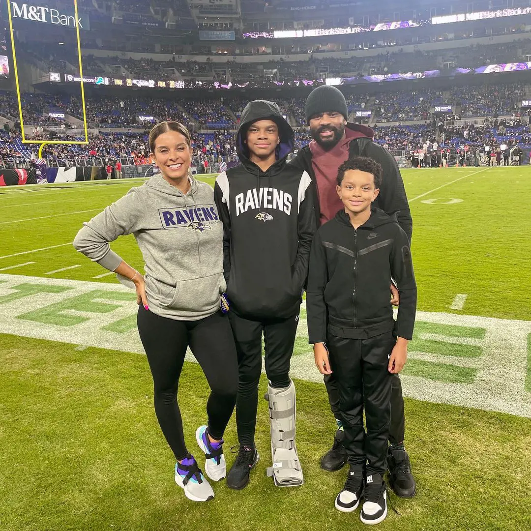 Juan, Robyn, Corey and Carter at M&T Bank Stadium in October 2022