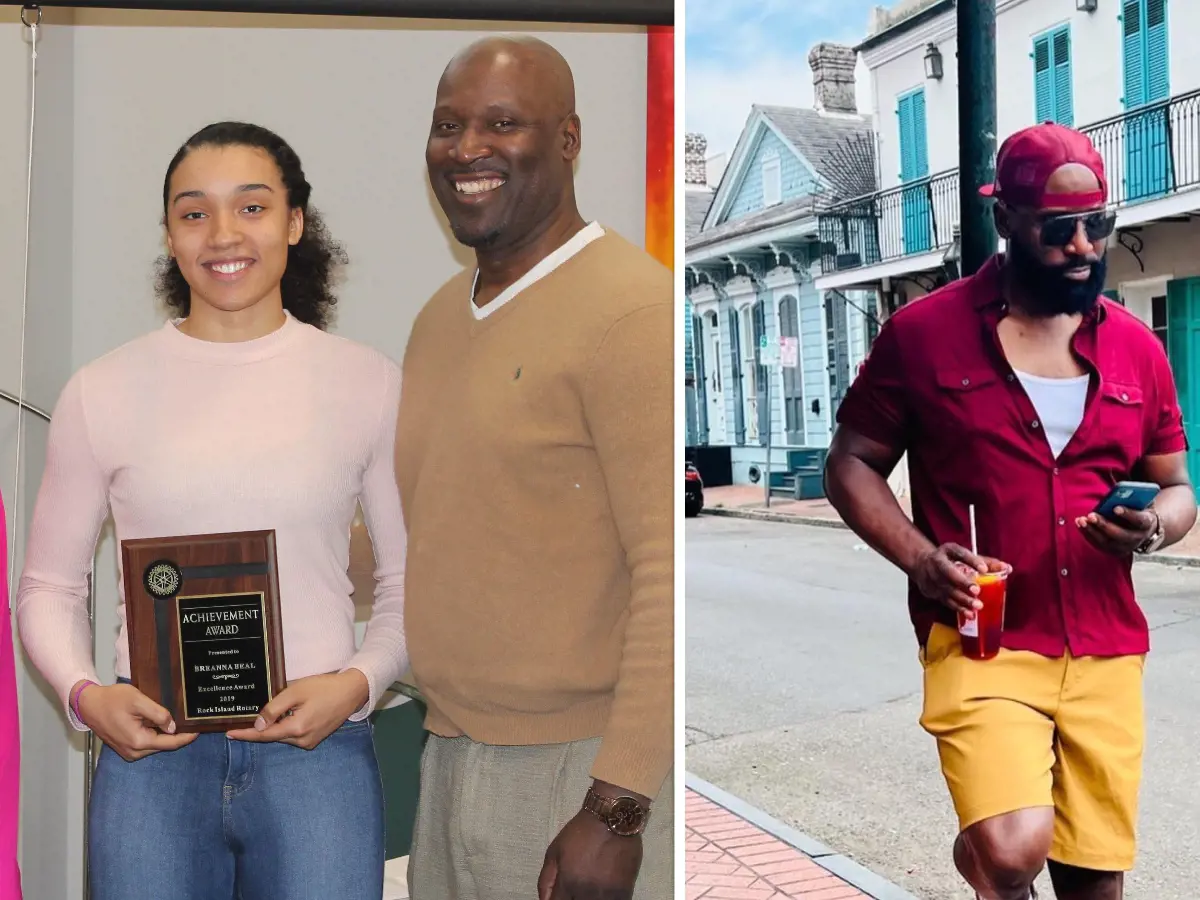 Brea with Kevin during her 2019 excellence award at Rock Island Rotary. 