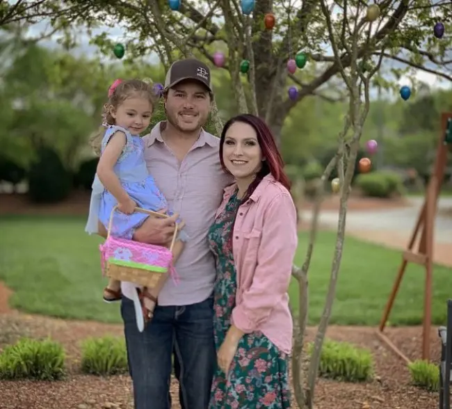 Brandon and Taylor with Sage Nicole on 21 April 2019 for Easter Festival 