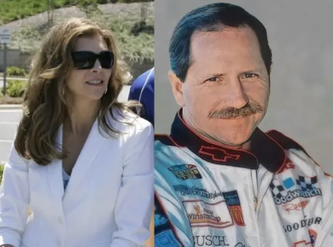 Dale Earnhardt Sr. (Right) and Teresa Houston (left) cheering for him during an Indy 100 race.