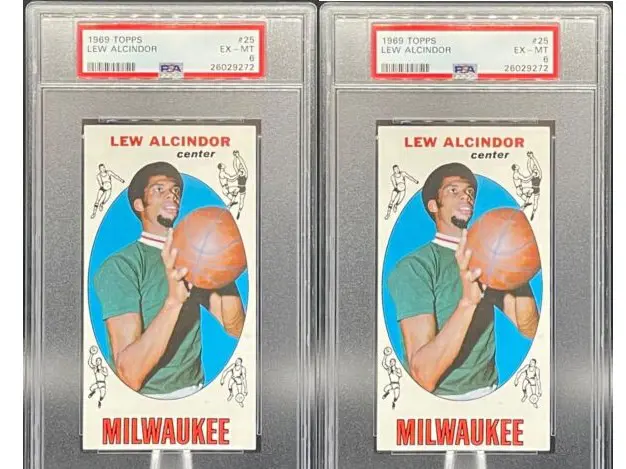 A 1969-70 Topps #25 Lew Alcindor Kareem Abdul-Jabbar rookie RC PSA 6