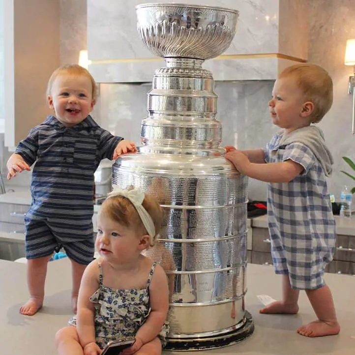 Pietrangelo triplets enjoying with the Stanley Cup in July 2019 