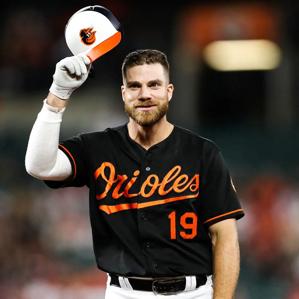 Chris during the fourth inning at Oriole Park on June 14, 2019