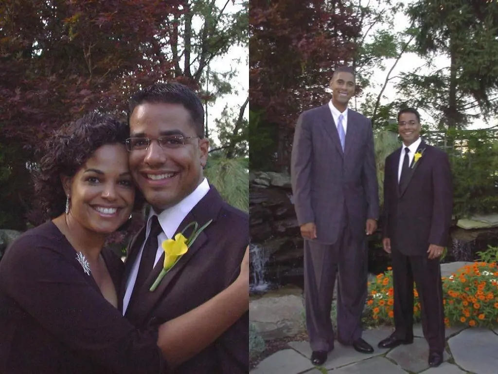 Heidi with her older brother, Scott Rost attending a wedding in November 2008