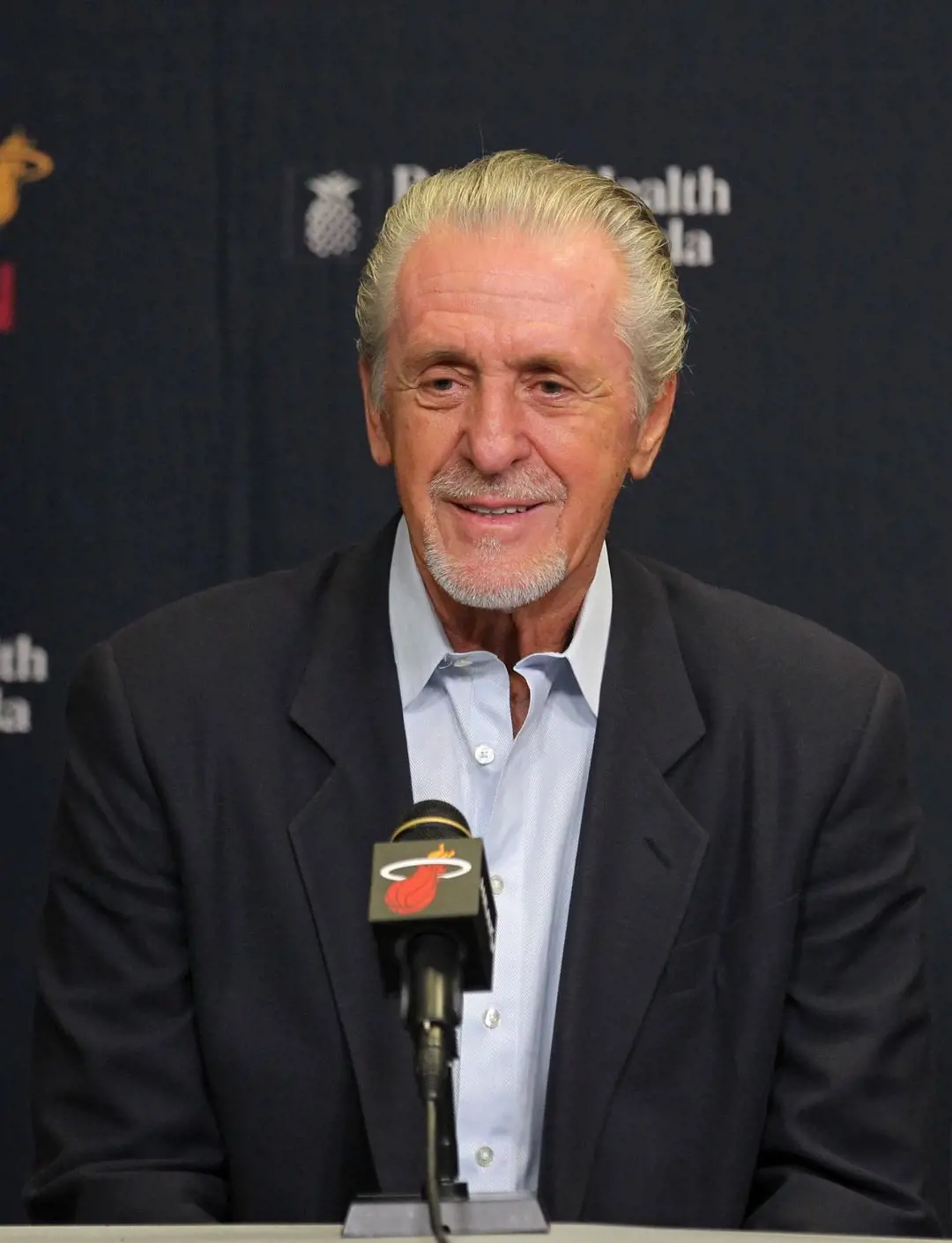 Riley Miami Heat's president holding the press conference in July 17, 2016 to inform new changes about the organization