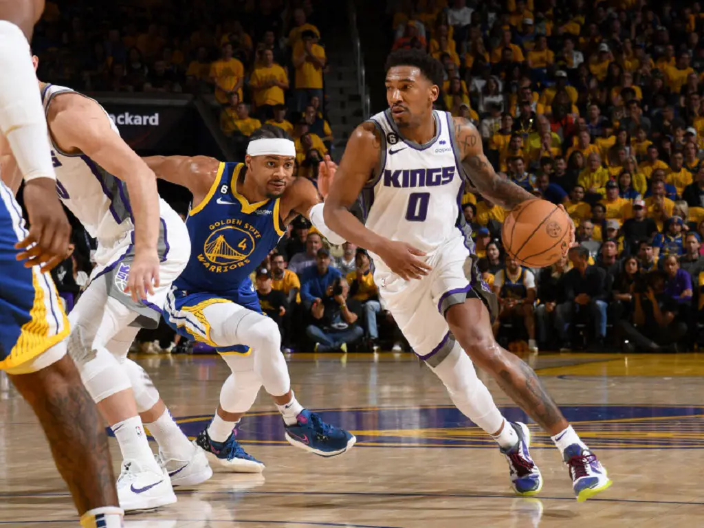 NBA playoffs between The Kings and the Warriors at Chase Center in Sacramento i