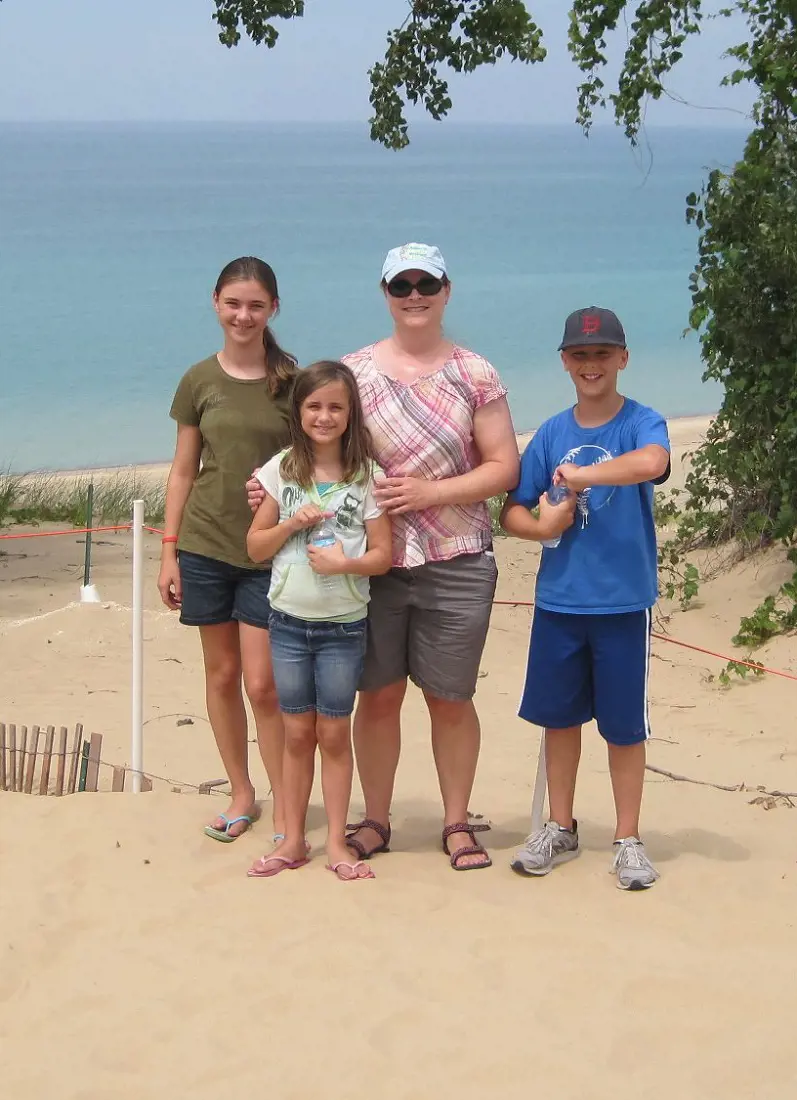 Paul with Karen, Lauren and Kristen in August 2012