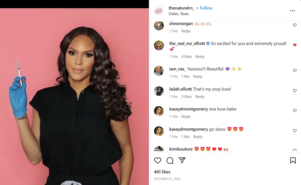 Ezekiel's mom commented on Halle's Business post.