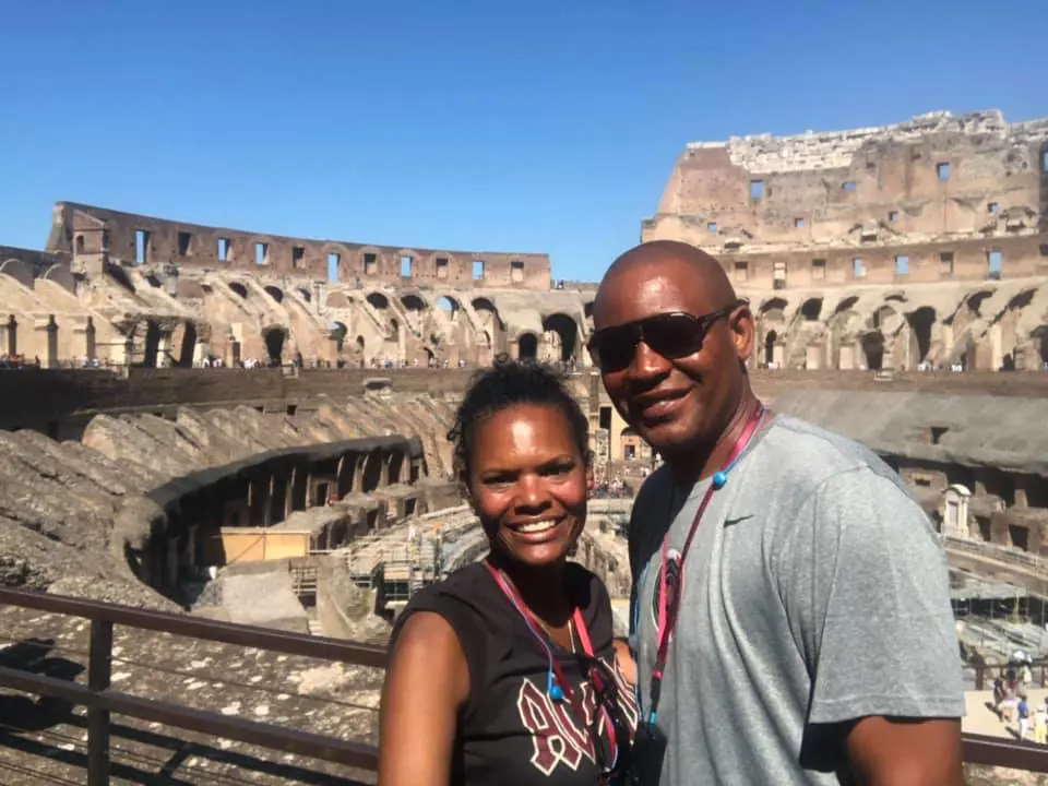 Adrian and Andrea visit The Colosseum in Rome, Italy in September 2019