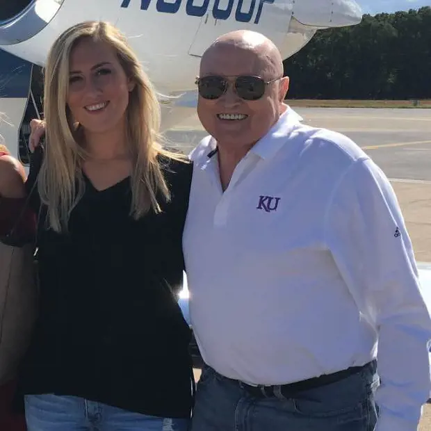 Bill Eugene Self Sr. celebrating his birthday with granddaughter in October 2017