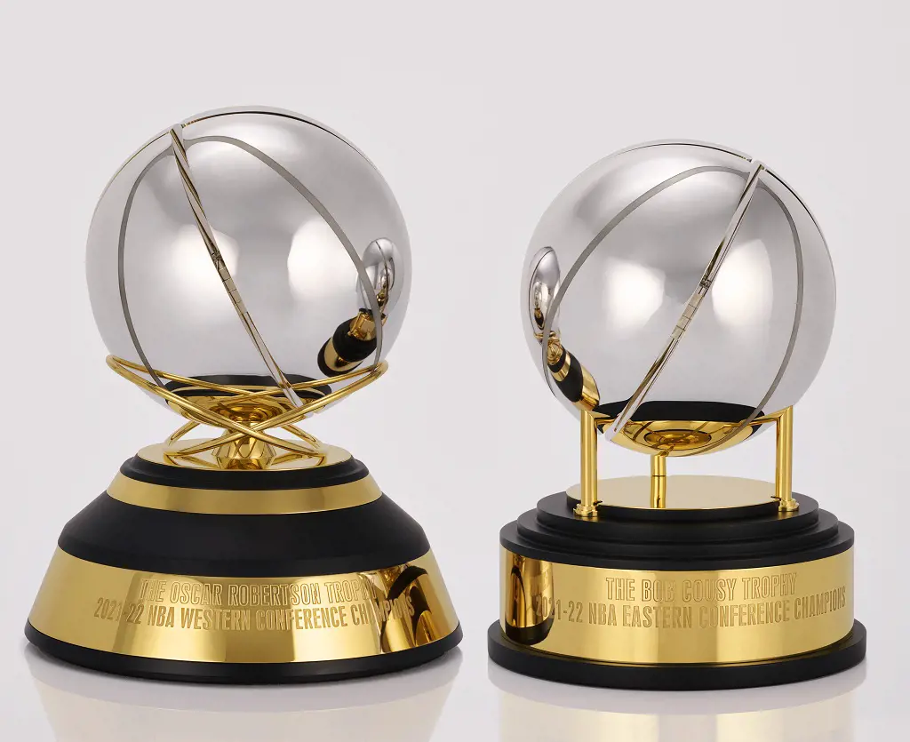 named its conference champion trophies after two icons, Bob Cousy and Oscar Robertson