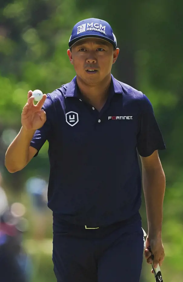 David during play at the Memorial Muirfield Village Golf Club on June 5, 2023.