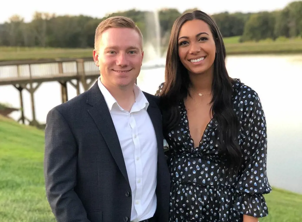 Reddick with his partner, Alexa De Leon in Childress Vineyards on October 11, 2019