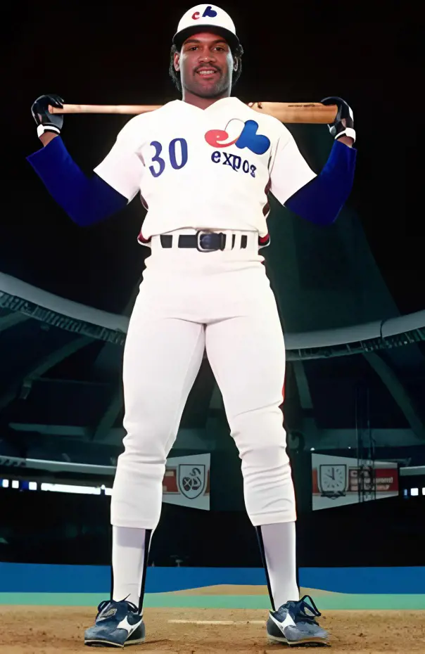 Raine posing for a photo ahead of the 1987 MLB season.