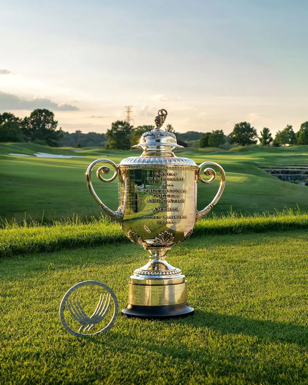 PGA  championship Trophy at the golf club Valhalla which is located in the Kentucky