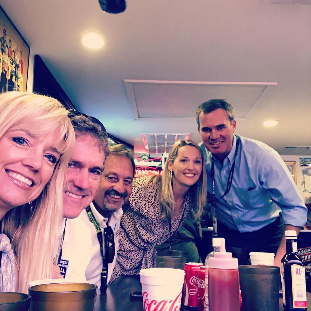 Bobby and Kristin enjoying their time with friends at the Original Raceway Grill.