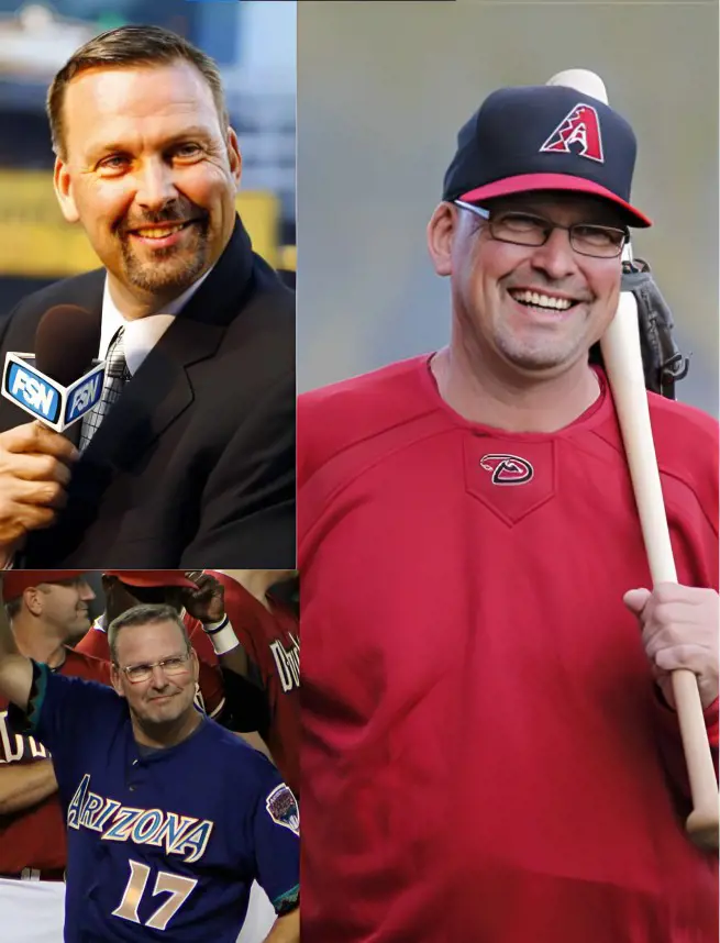 (Left Bottom) Mark Grace at the 2017 Alumni Game for the franchise