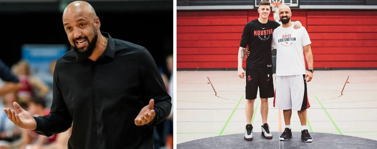 Isaiah and Flo (right photo) at the Basketball Camp in 2019.