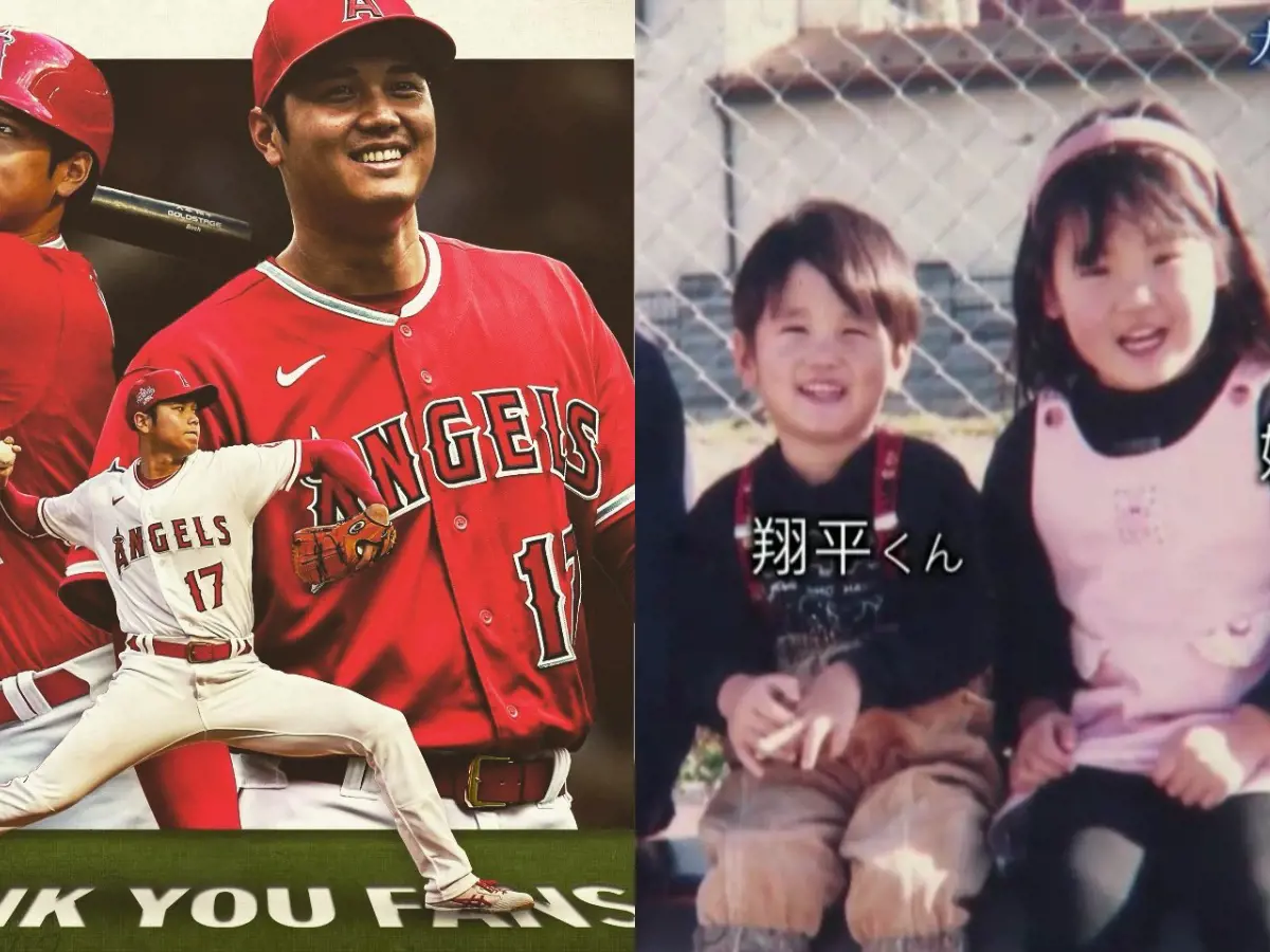 Old childhood photo of Shohei and Yuka 