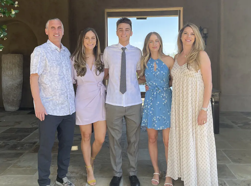 From Left: Bobby, Cameron, young Bobby, Sydney and Leslie during young Bobby's graduation from Duke University in May 2021