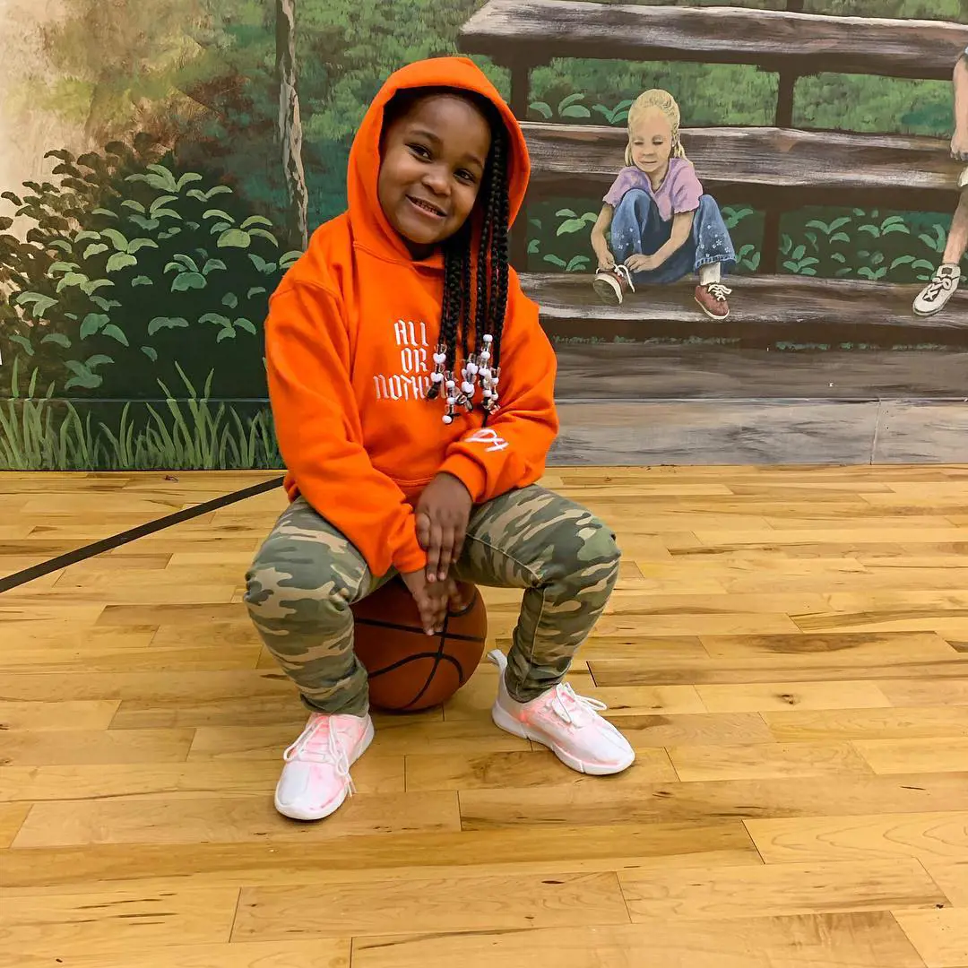 Jada looking cute posing with basketball at Salt Lake City on January 12, 2019. 