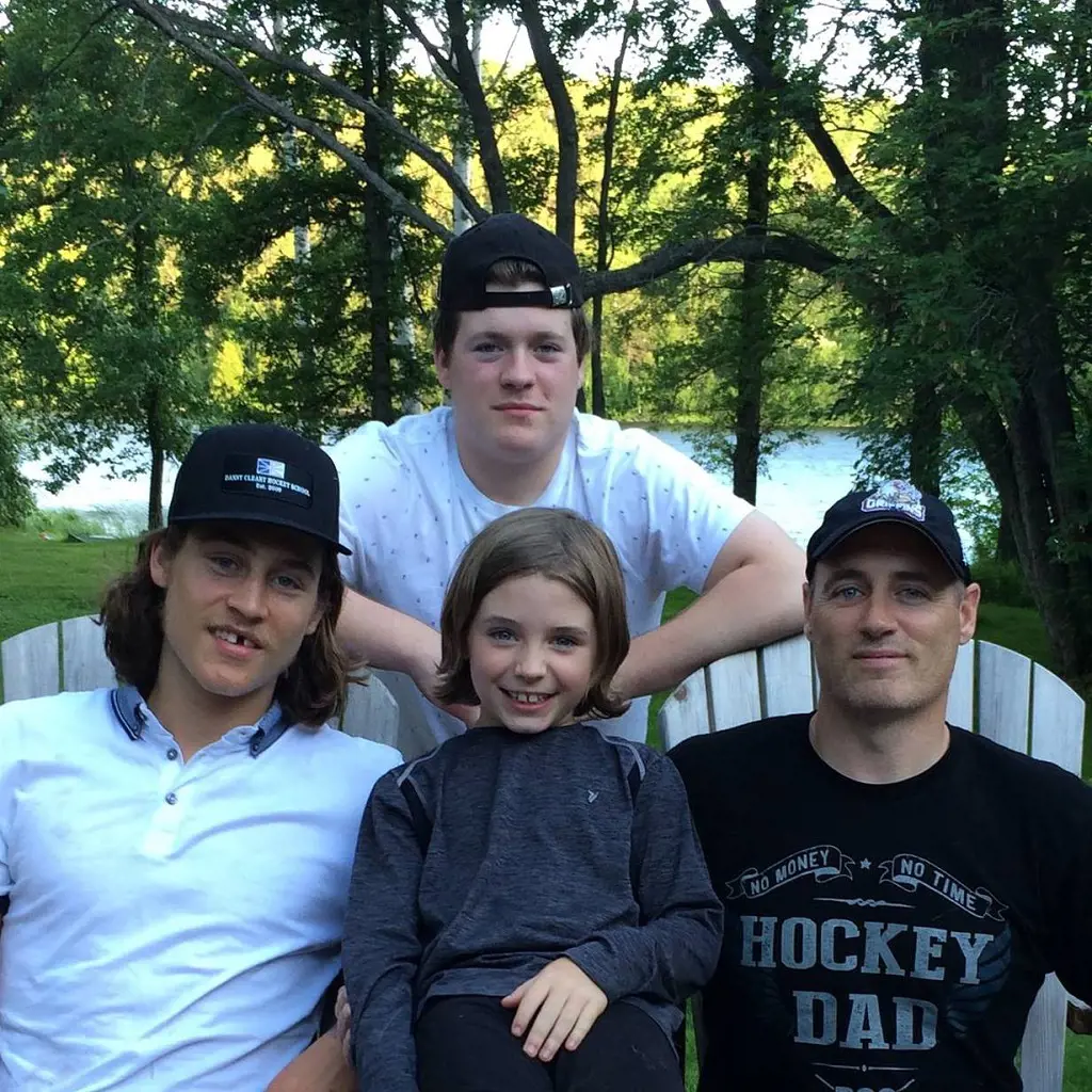 Tyler, Evan, Matthew and Adrian during a family gathering in October 2018