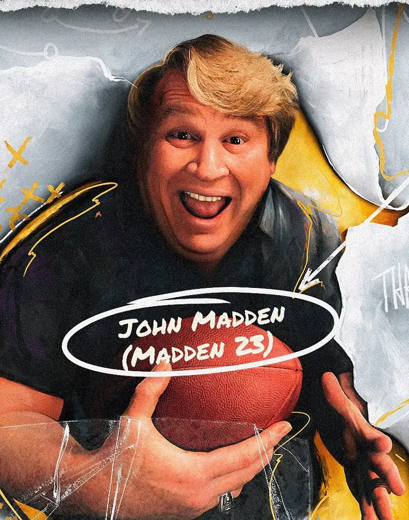 Legend John Madden in the game cover