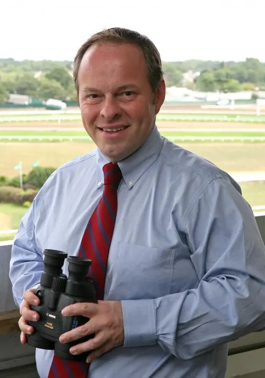 Larry Collimus at Monmouth Park in May 2011