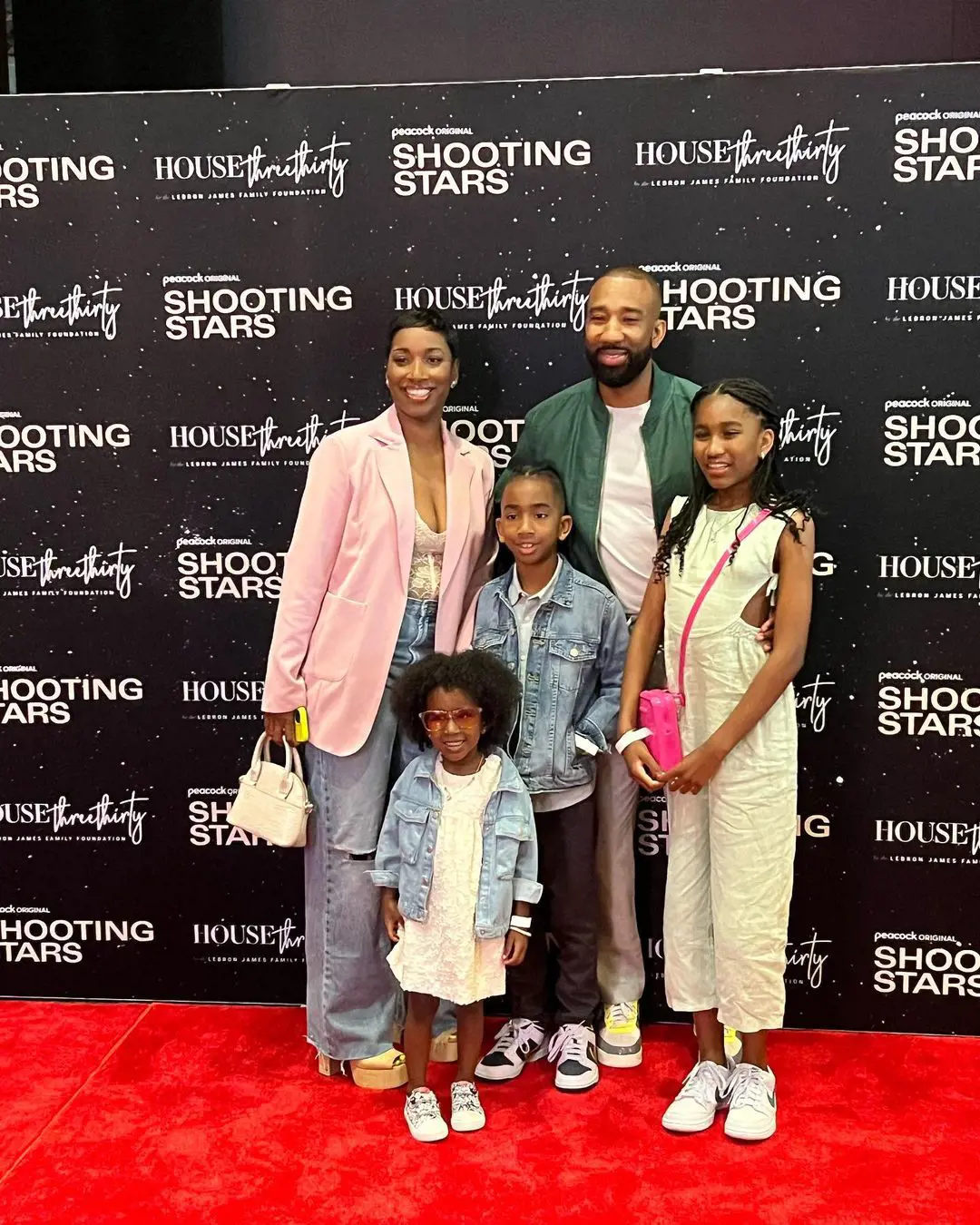 Joyce with his loved ones during the movie premiere on May 20, 2023.