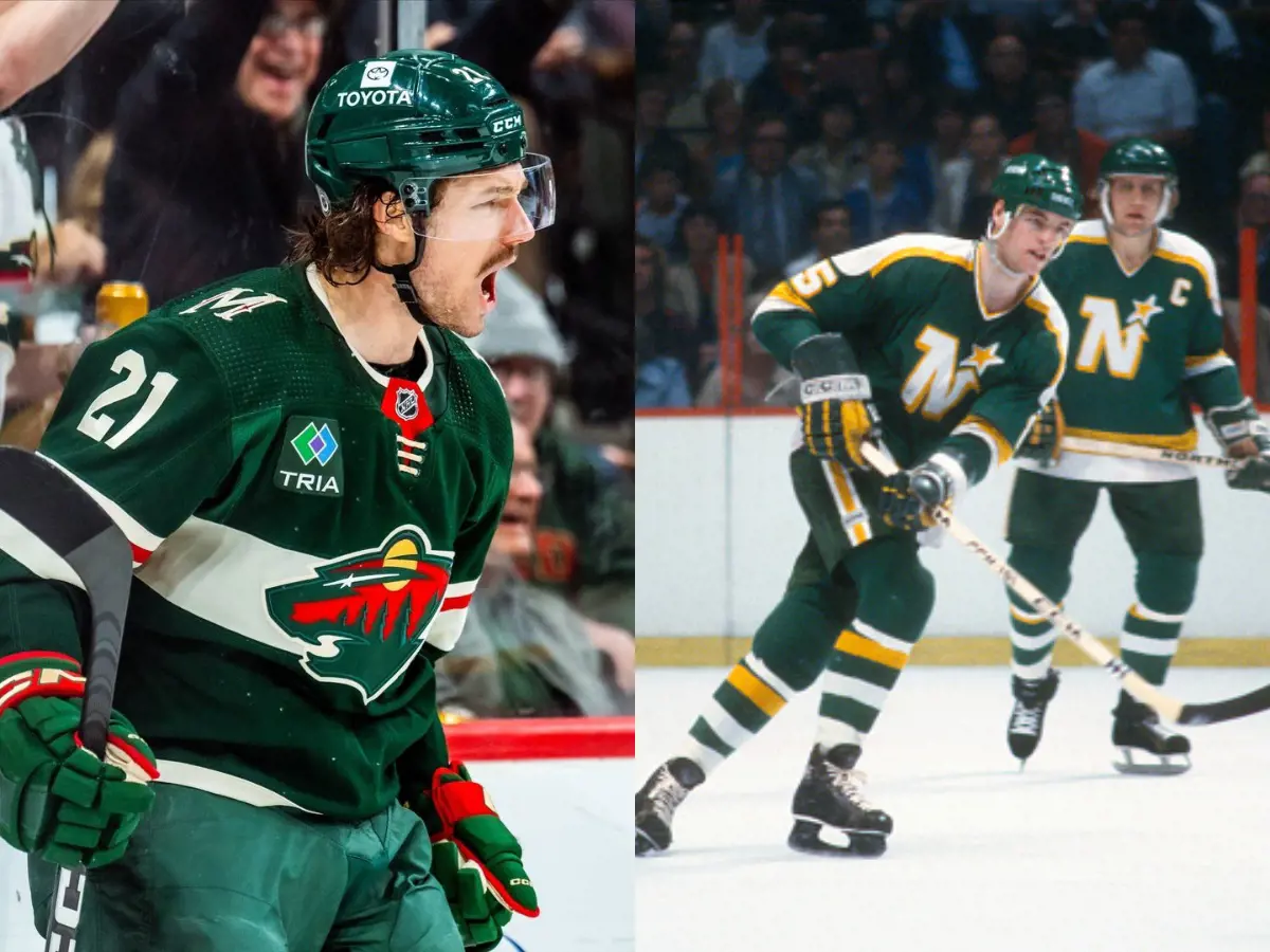 North Stars' Brandon Duhaime at Xcel Energy Center on April 4