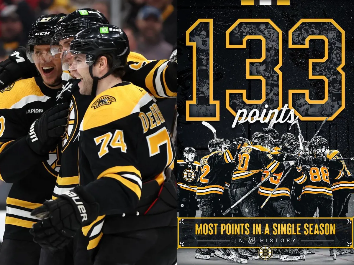 Boston Bruins made history by recording the most points in the NHL history in 2023