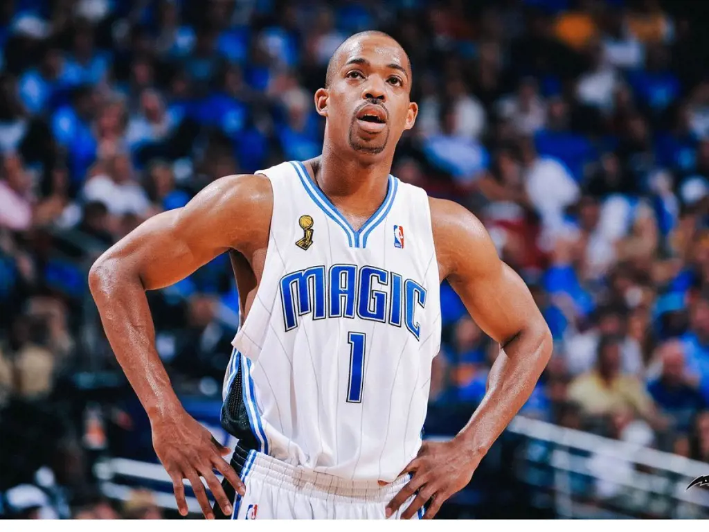 Rafer Alston pictured during a basketball tournament while playing for Magic