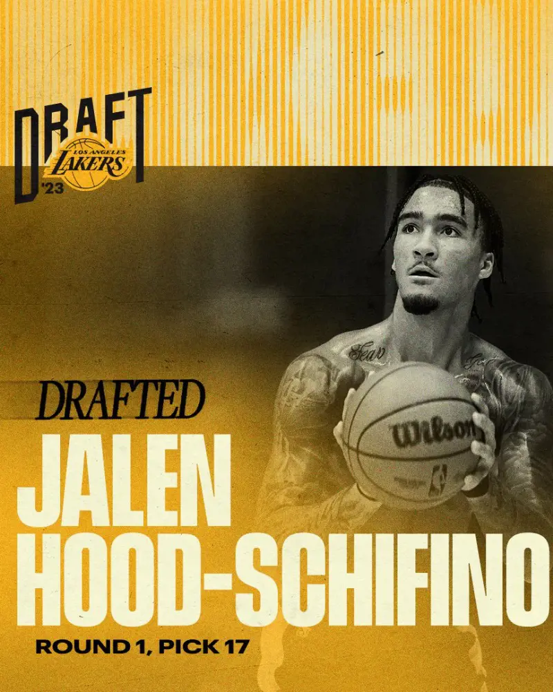 Jalen selected by the Lakers with the 17th pick in the NBA draft.