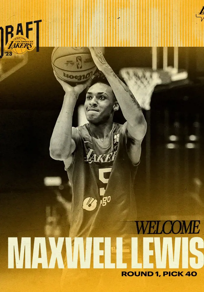 The Lakers chose Maxwell with the 40th overall pick in the 2023 draft.