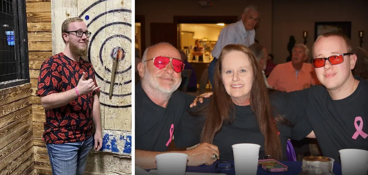 Tyler with Gup and Sherri (right photo) in 2019.