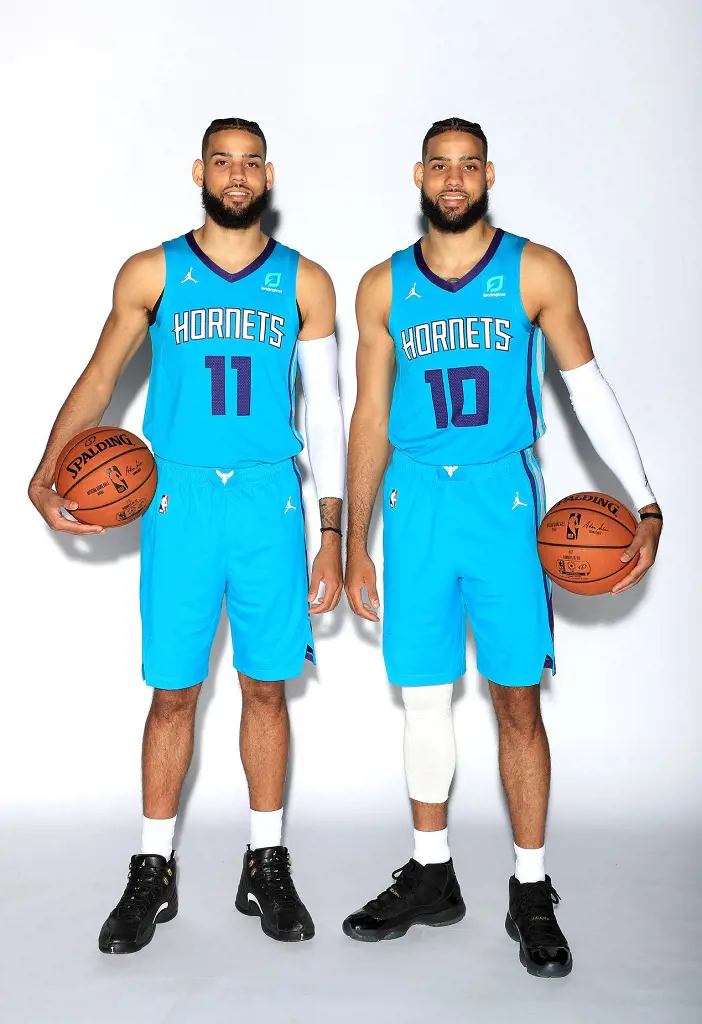 The Martin Twins: Cody #11 and Caleb #10 after signing with the Hornets in 2019